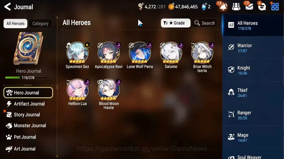 Epic Seven Accounts GLOBAL|UnVerif|7 ML(Salome,Specimen Sez,Apocalypse image 4