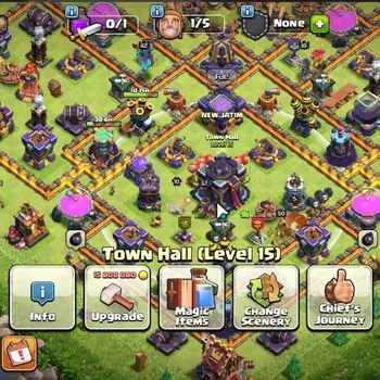 Clash of Clans High-End ASIA|TH 15 - BH 6|HH 9|Limited Skin|BK 50,AQ 57,GW image 1