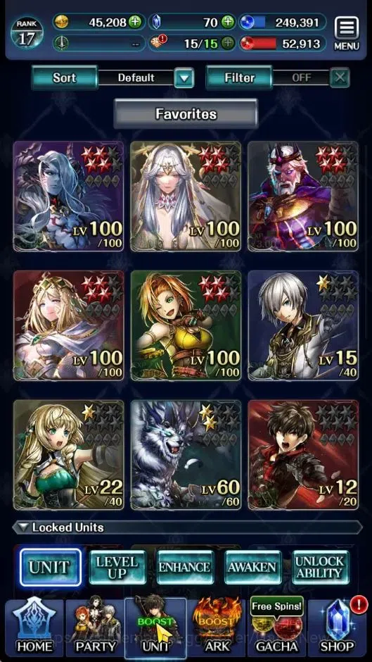 Last Cloudia Accounts GLOBAL|Rank 17|Top Tier Unit [Spirit Maiden Sera,G image 1