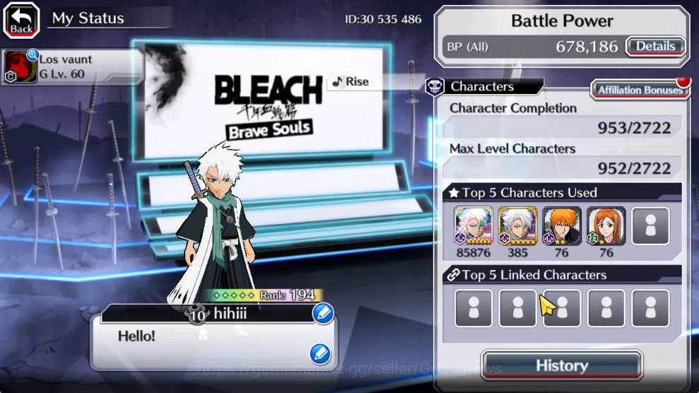 Bleach: Brave Souls Accounts [GBL]50K Orb|Soul Reaper[Shunsui,Jushiro],Ichigo 1 image 3