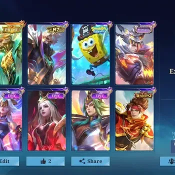 Mobile Legends: Bang Bang Accounts Collector Hero 113|Skins 164|Ex Glory 50|Emblem Max|Granger (PRIME,M7),Akai Anniv,SpngB