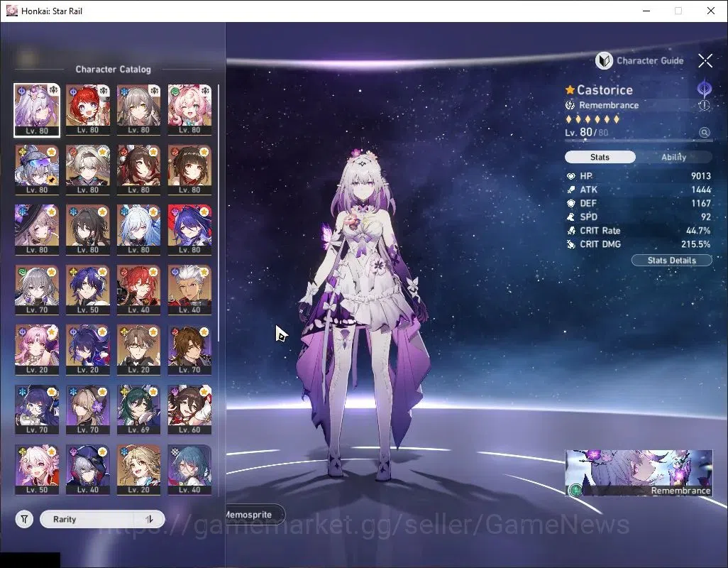Honkai Star Rail Accounts Asia|TL 68|12 Limited|[SW 999,Castorice,Hyacine]+S image 4