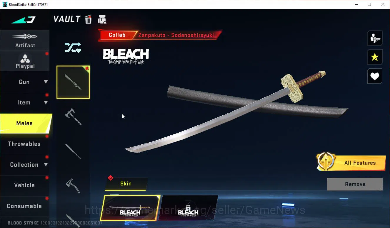 Blood Strike Accounts ASIA | Best Starter | Collab BLEACH Melee Zanpakut image 6