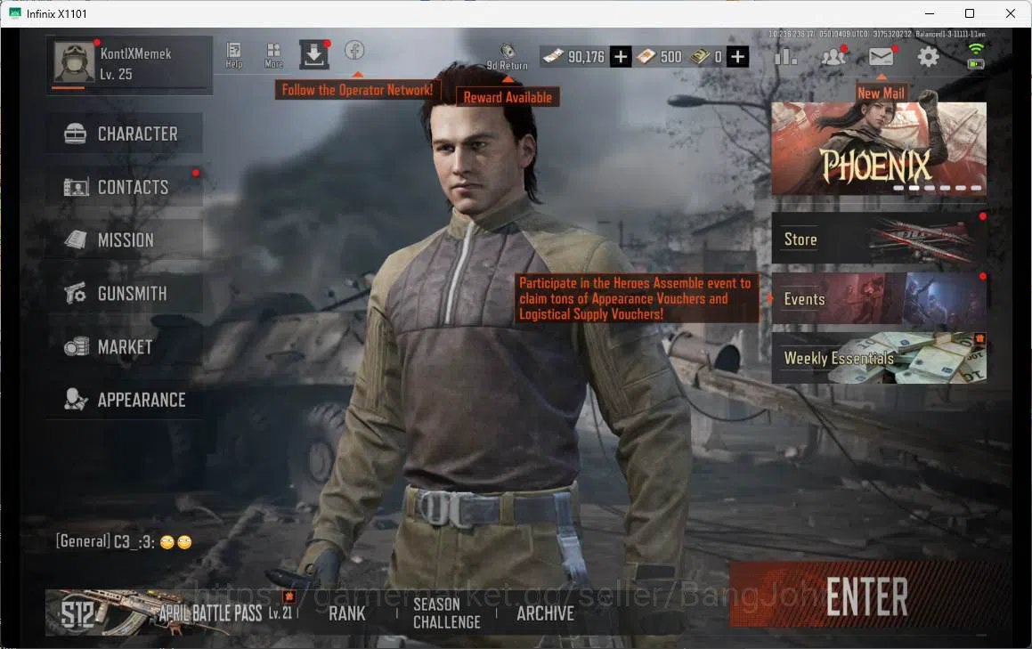 Arena Breakout Accounts Mobile|lvl 25, SV 6,5M CV 3M, More skin n detail c image 6