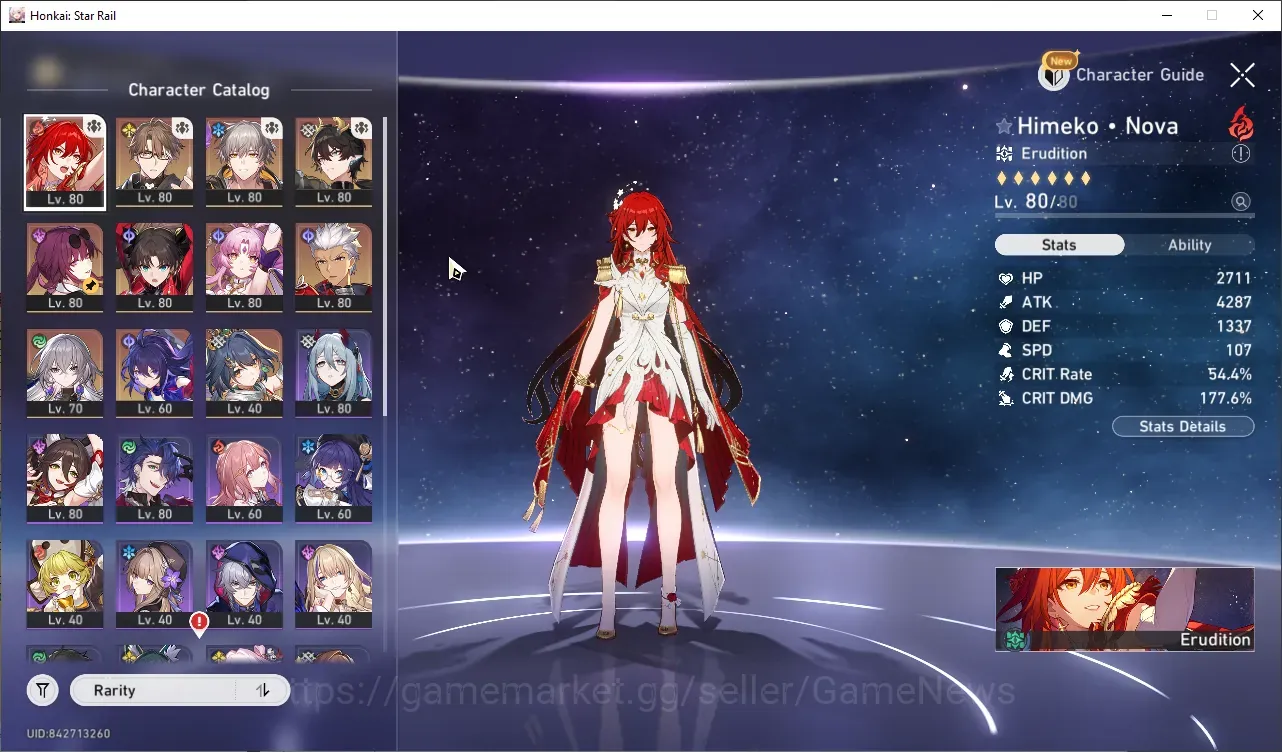 Honkai Star Rail Accounts Others Asia|TL 69|8 Limited (HIMEKO NOVA E6,Archer)+Sign, Rin Tohsaka,Kafka,DHPT,Fu 1
