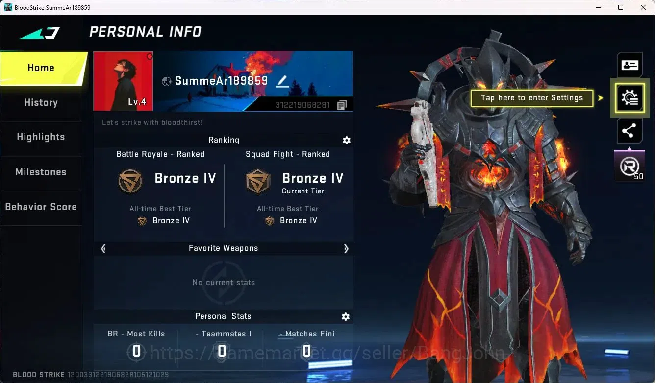 Blood Strike Accounts ASIA | Legendary P90-Abyss | Collab Ethan-Byakuya  image 2