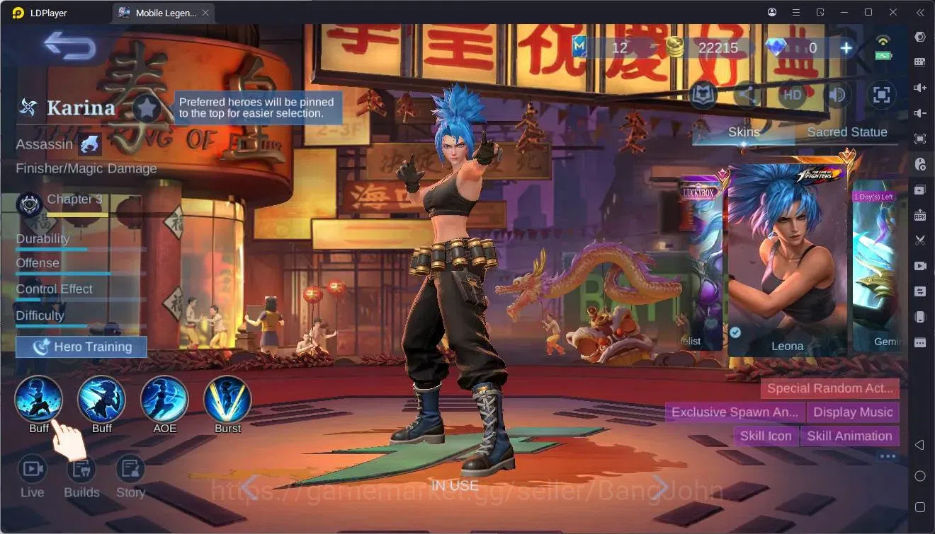 Mobile Legends: Bang Bang Accounts Global|Hero 125|Skin 302|Renowned|KOF Karina|Sanri image 20