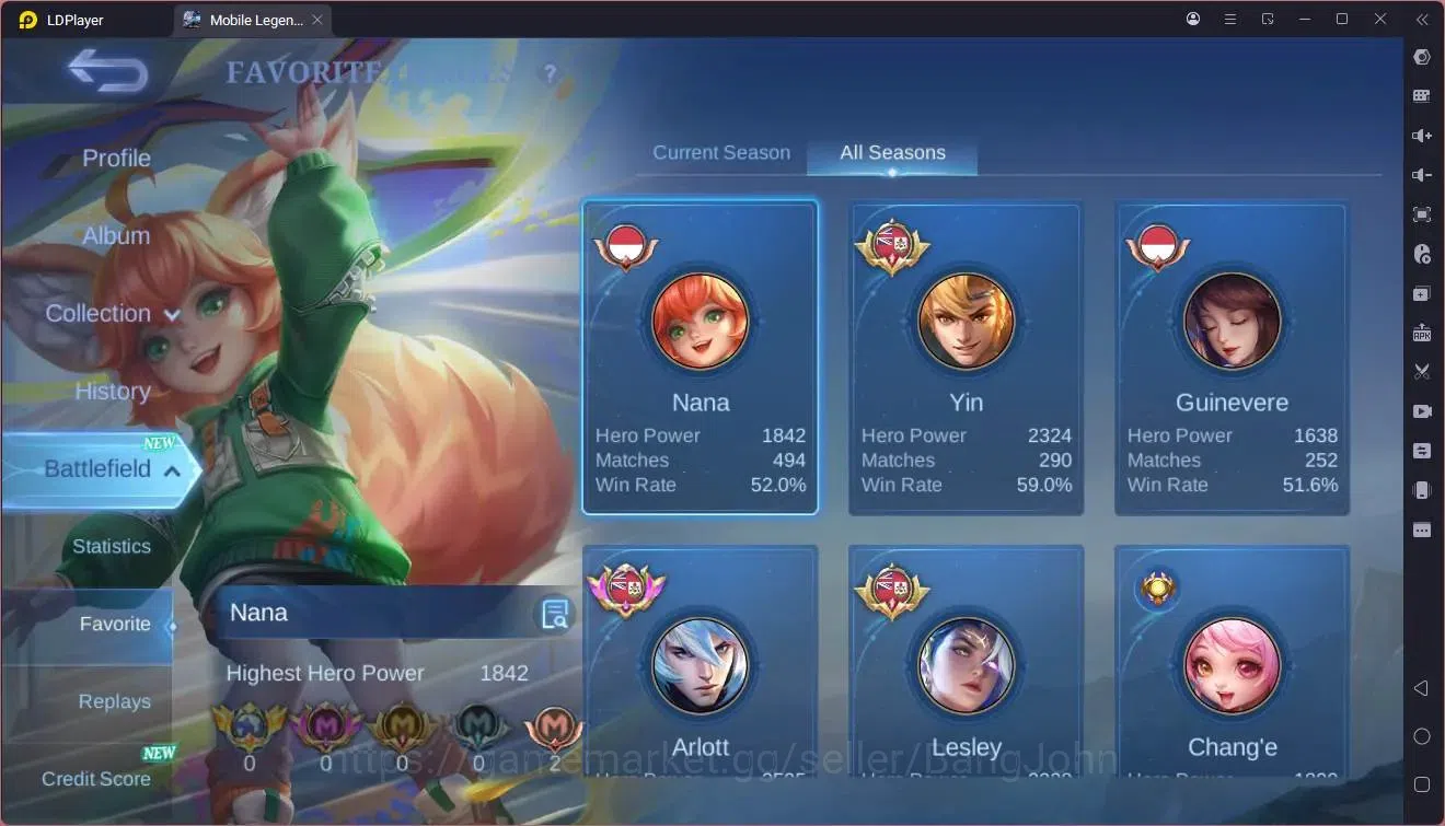 Mobile Legends: Bang Bang Accounts Global|Hero 125|Skin 302|Renowned|KOF Karina|Sanri image 4