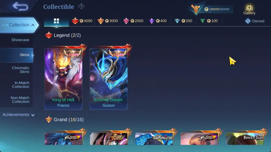 Mobile Legends: Bang Bang Accounts Hero 132|Skin 504|High Glory 91|Legend[Franco,GS], image 6