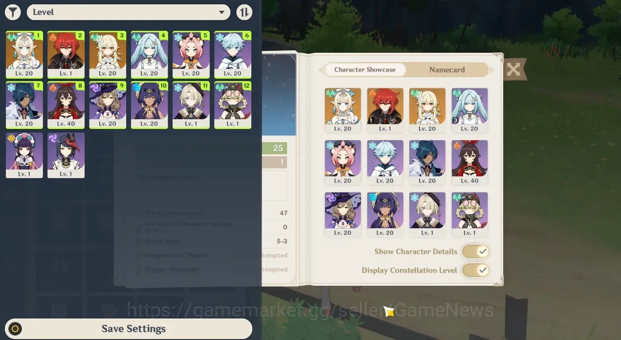 Genshin Impact Accounts Starter Asia|AR 25|1 Limited (Vesna) + 1Standard (Diluc)|All Unset|Low Main Quest & Map 1