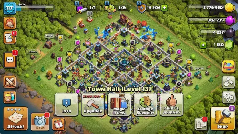 Clash of Clans Accounts Global | TH 13-BH 6 | LVL 117 | HH 7 | AQ 46 ,MP 1 image 2