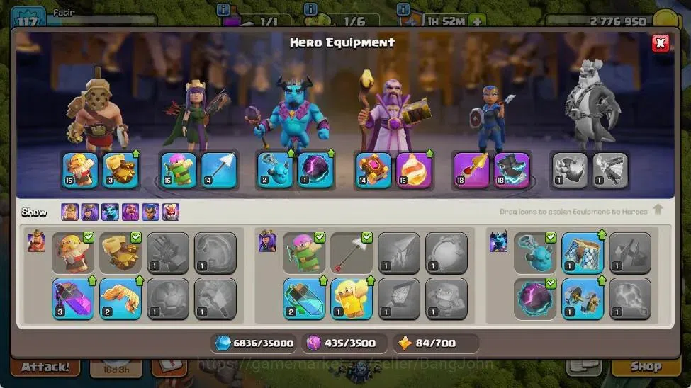 Clash of Clans Accounts Global | TH 13-BH 6 | LVL 117 | HH 7 | AQ 46 ,MP 1 image 7