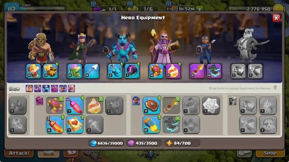 Clash of Clans Accounts Global | TH 13-BH 6 | LVL 117 | HH 7 | AQ 46 ,MP 1 image 8
