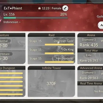 Seven Knights Re:Birth Accounts Global |FullEX7 (MeliaTC2,Fai,GelindusTC3,RosieTC2,Juri)|39 TC6(Dellons,Rudy,Etc.)|3k Ruby|2
