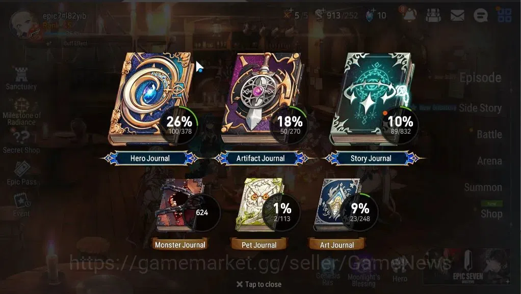Epic Seven Accounts GLOBAL Unverif|7 ML [NM Luna, RoLight, SP Politis, image 3