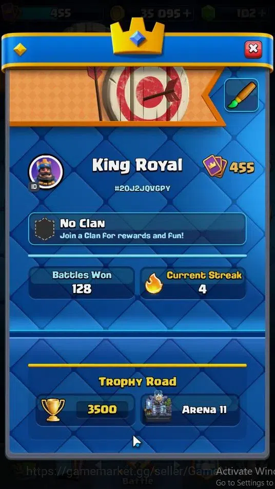 Clash Royale Accounts KTL 9|Trophy 3500|Card 57|Limited Skin|1 Hero 4 EV image 3