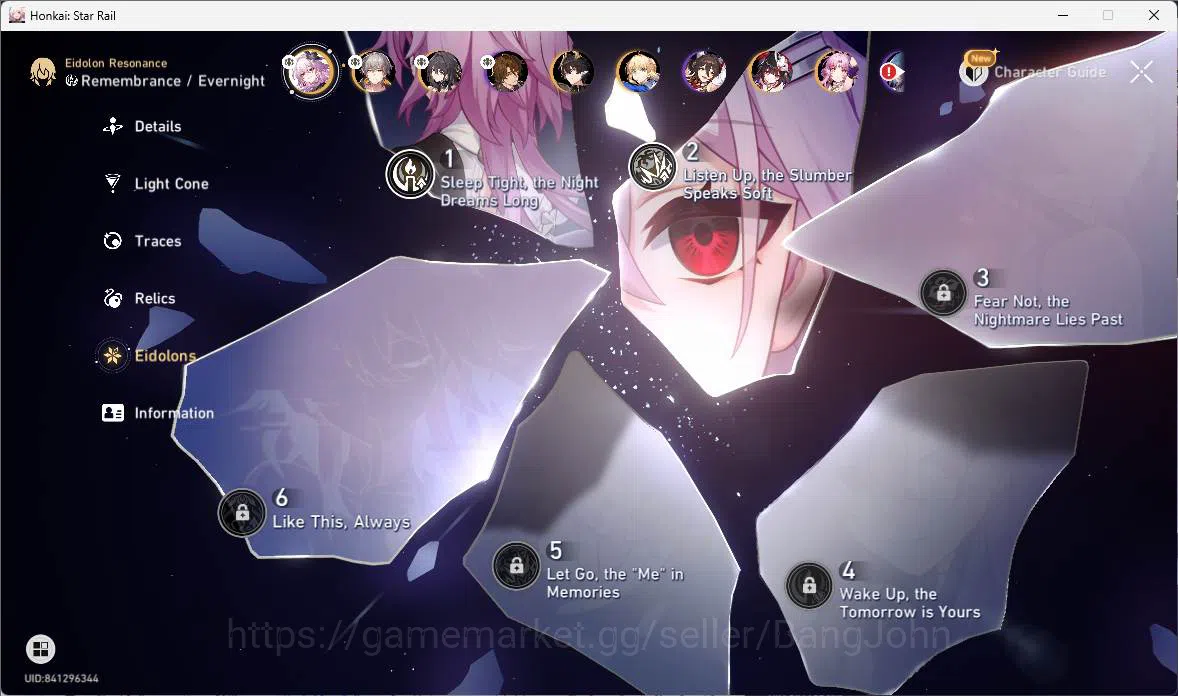 Honkai Star Rail Accounts ASIA|TL 65|Jade 1995|9 limit|Evernight E2+sign,Sab image 14