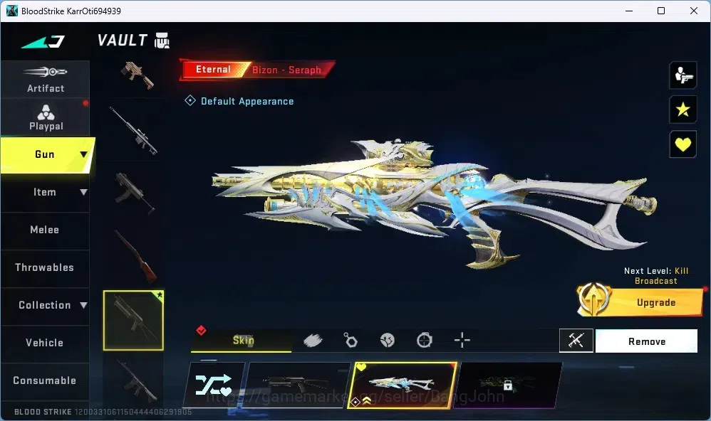 Blood Strike Accounts ASIA | 1 ETERNAL: Bizon-Seraph | 1 LEGENDARY GUN | image 3