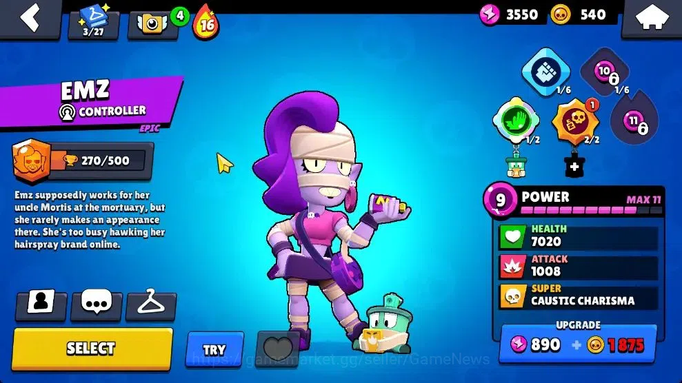 Brawl Stars Accounts 1106 Trophy|16 Brawlers Myth Juju, MR P|9 Skins|3  image 14
