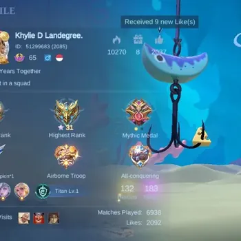 Mobile Legends: Bang Bang Accounts Collector Hero 132|Skin 183|Expert|KOF Dyroth|PRIME Granger|Spongebob Gloo,Cyc|SABER