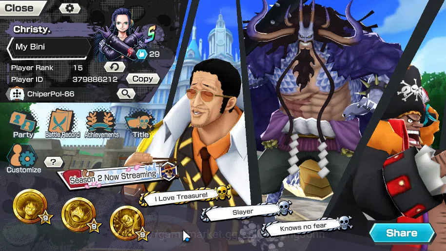 One Piece Bounty Rush Accounts GLOBAL | EX 7 | Sabo, Kaido, Borsalino. Shank, Mar image 2