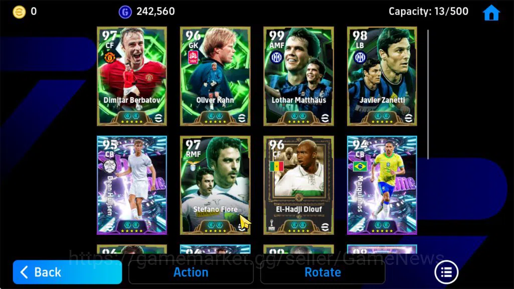 eFootball Accounts Mobile|Javier Zanetti[Fortress],Dean Huijsen[Visio image 5