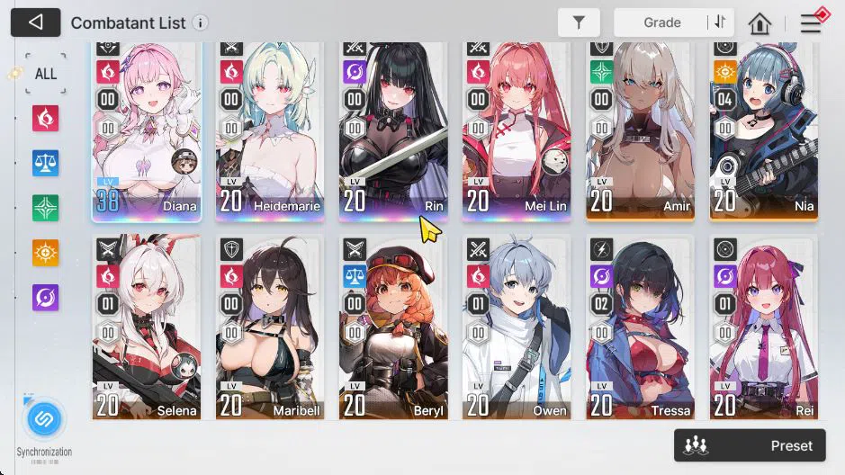 Chaos Zero Nightmare Accounts GLOBAL Lv31|4 SSR[Heidemarie,Diana,Rin,MeiLin]+9 S image 11