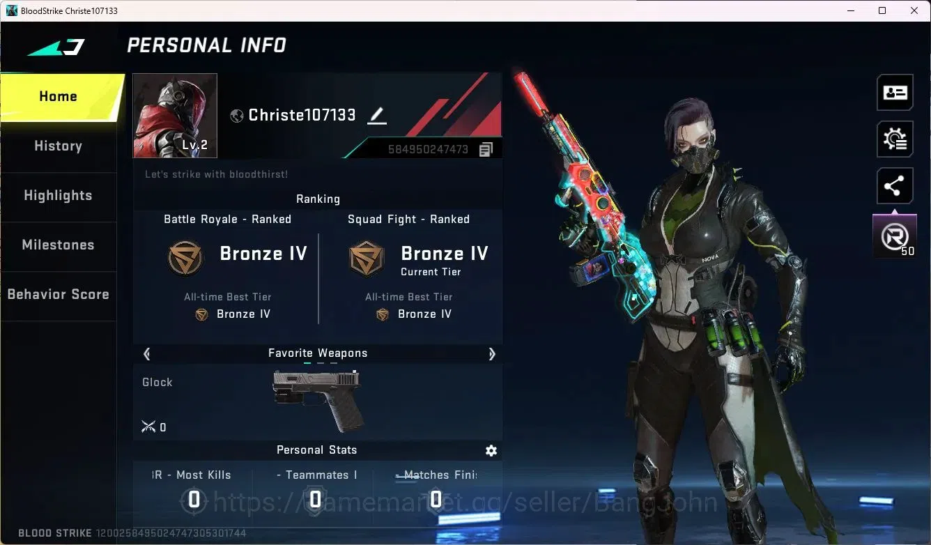 Blood Strike Accounts ASIA | ULTRA: AR97 Bit Strike | 1 LEGENDARY GUN |  image 2