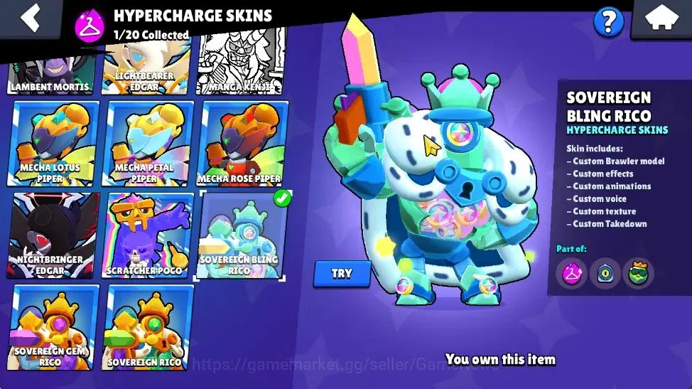 Brawl Stars Accounts 1010 Trophy | 16 Brawler 3 Max Lvl [Shelly,Rico,EM image 11