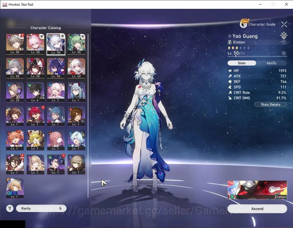 Honkai Star Rail Accounts Asia|TL 39 | 5 Limited | Evanescia,Yao Guang,Huohu image 4