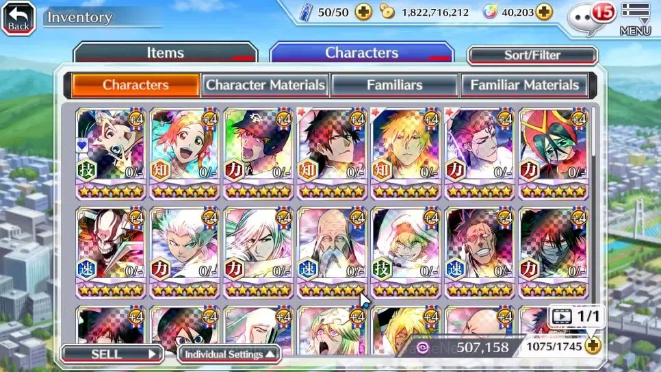 Bleach: Brave Souls Accounts High-End [GLOBAL]40K Orb|TYBW26 Gisele,10th Anniv Ichigo,SwimSuit26 Gisele,New Renewd 10