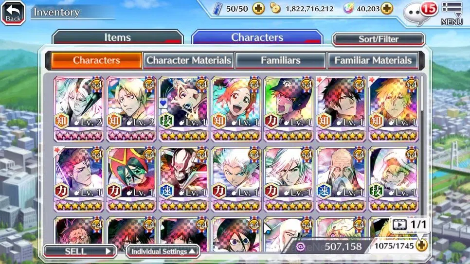 Bleach: Brave Souls Accounts High-End [GLOBAL]40K Orb|TYBW26 Gisele,10th Anniv Ichigo,SwimSuit26 Gisele,New Renewd 11