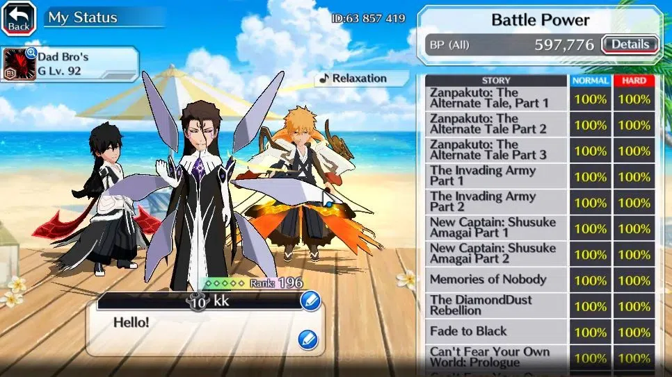 Bleach: Brave Souls Accounts High-End [GLOBAL]40K Orb|TYBW26 Gisele,10th Anniv Ichigo,SwimSuit26 Gisele,New Renewd 6
