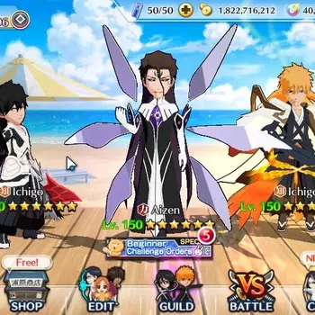 Bleach: Brave Souls Accounts High-End [GLOBAL]40K Orb|TYBW26 Gisele,10th Anniv Ichigo,SwimSuit26 Gisele,New Renewd