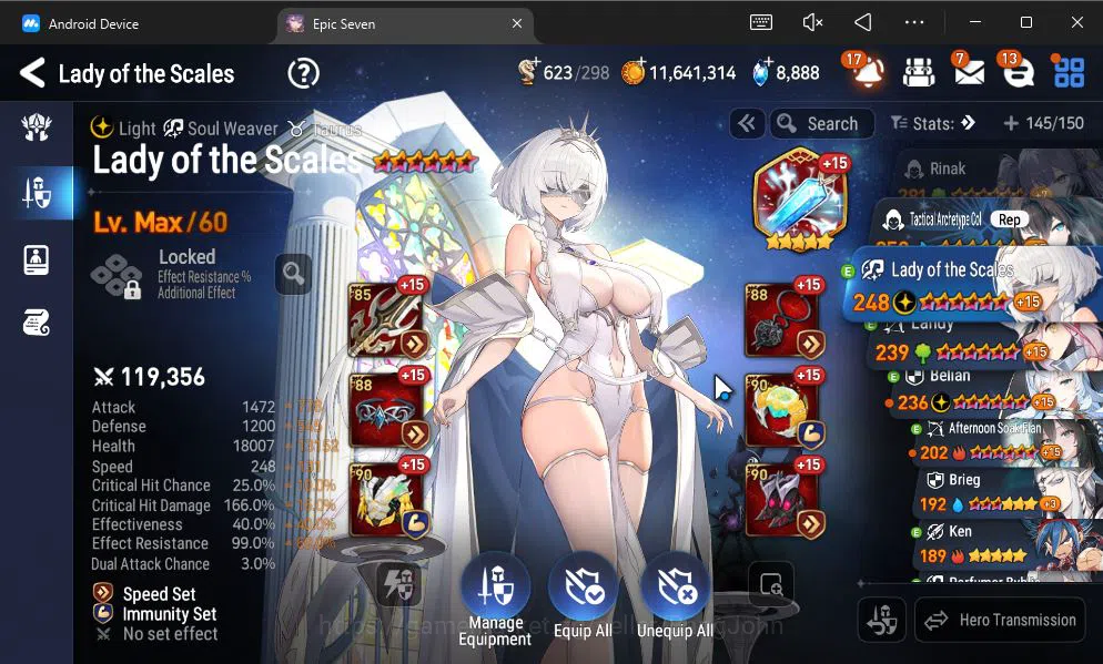 Epic Seven Accounts ASIA VERIF|9 ML(BArunka,LOT Scales,DK Sharun,Etc)+ image 5