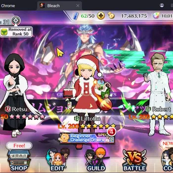 Bleach: Brave Souls Accounts Others Global |17M BP+10K Orb|Fresh Story|Liltotto Cm24,Robert TYBW24,Kenpachi 9th,Byakuya
