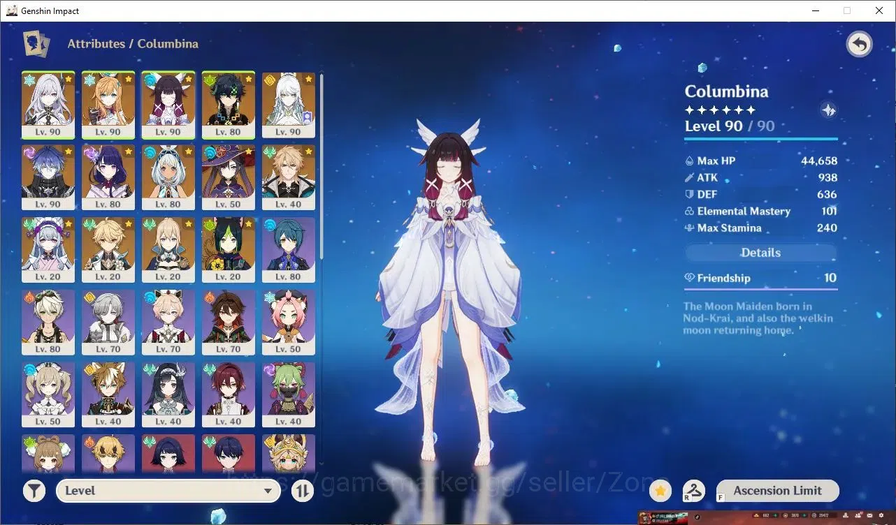 Genshin Impact Accounts Others ASIA|AR 55 5*CHAR + 19 1