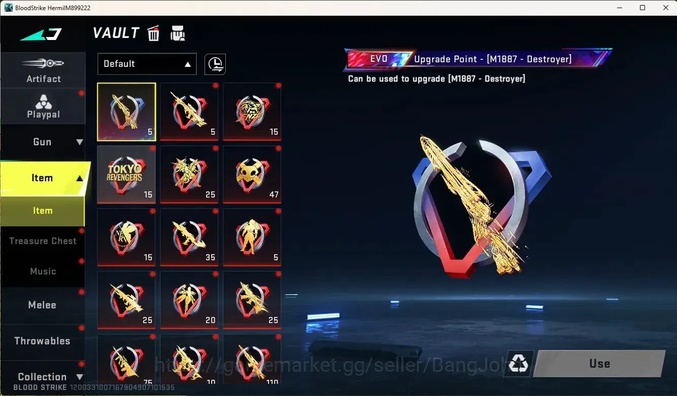Blood Strike Accounts Collab Skin ASIA | 1 Collab KAG-6-Comandante|1 7DS,1 EVA,1 TR,1 Collab Gun|1 BLEACH Striker|1 Ultra 13