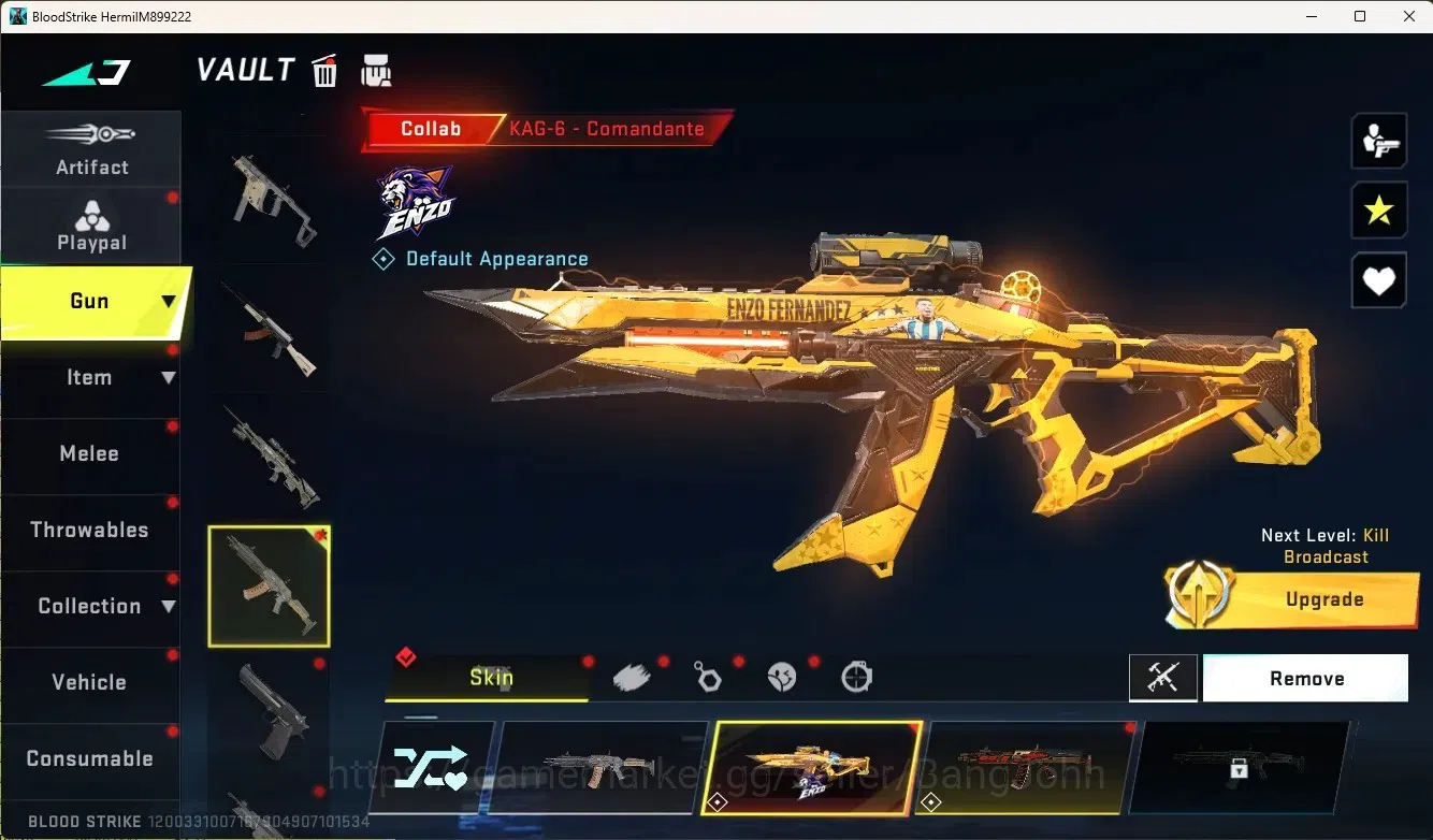 Blood Strike Accounts Collab Skin ASIA | 1 Collab KAG-6-Comandante|1 7DS,1 EVA,1 TR,1 Collab Gun|1 BLEACH Striker|1 Ultra 4
