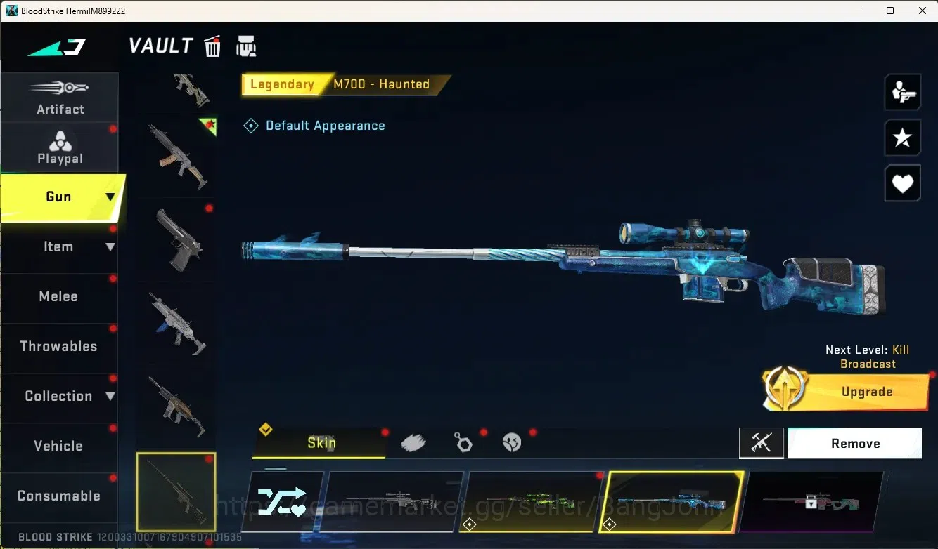 Blood Strike Accounts Collab Skin ASIA | 1 Collab KAG-6-Comandante|1 7DS,1 EVA,1 TR,1 Collab Gun|1 BLEACH Striker|1 Ultra 6