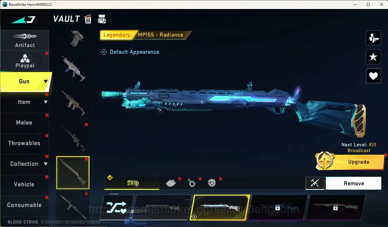 Blood Strike Accounts Collab Skin ASIA | 1 Collab KAG-6-Comandante|1 7DS,1 EVA,1 TR,1 Collab Gun|1 BLEACH Striker|1 Ultra 7