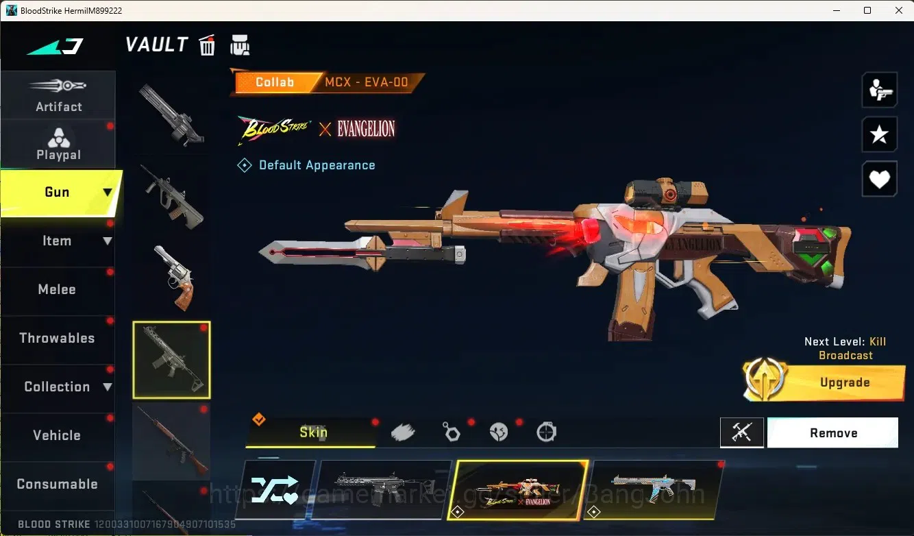 Blood Strike Accounts Collab Skin ASIA | 1 Collab KAG-6-Comandante|1 7DS,1 EVA,1 TR,1 Collab Gun|1 BLEACH Striker|1 Ultra 9