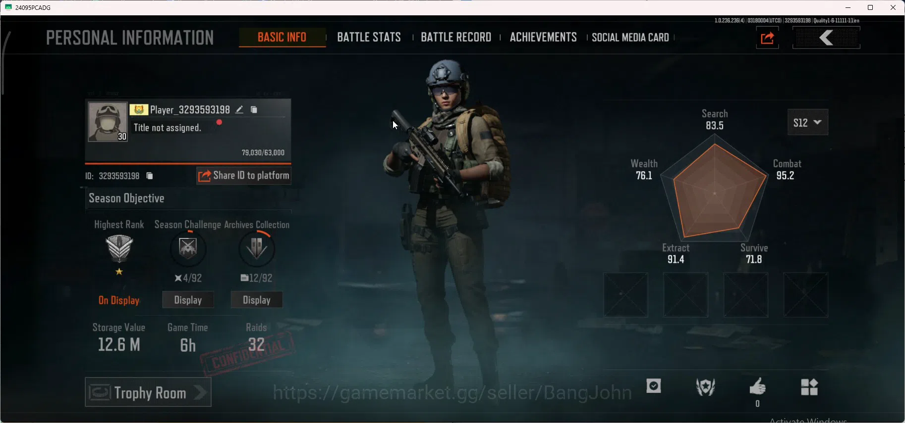Arena Breakout Accounts Others Mobile | lvl 30 | SV 12,6 | CV 6,8 | swds, M110, lava AR 30, Ceremonial M2 AB047B 2