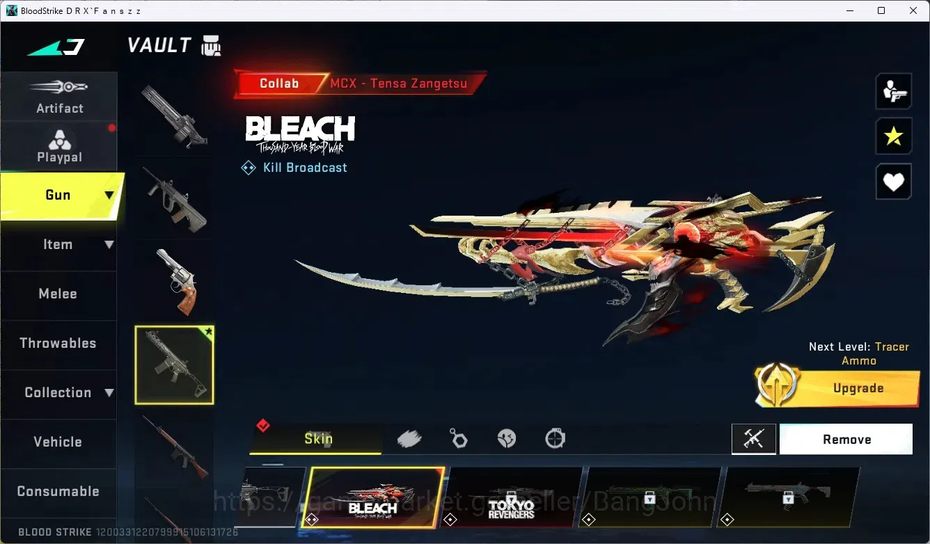 Blood Strike Accounts ASIA | BLEACH MCX-TENSA ZANGETSU, 7DS - KAR98K,QBZ image 3