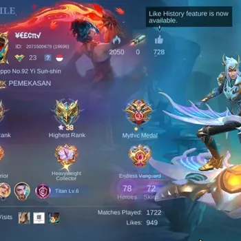 Mobile Legends: Bang Bang Accounts Others |Hero 78|Skin 72|Lightborn Tigreal+Granger|EPIC Yi SS|VENOM Dyrroth|EPIC
