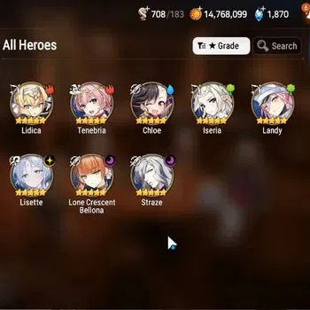Epic Seven Accounts Starter Global|Unverif|Starter New Era|3 ML(Lisette,Straze, LC Bellona), Iseria,Lidica|Theater