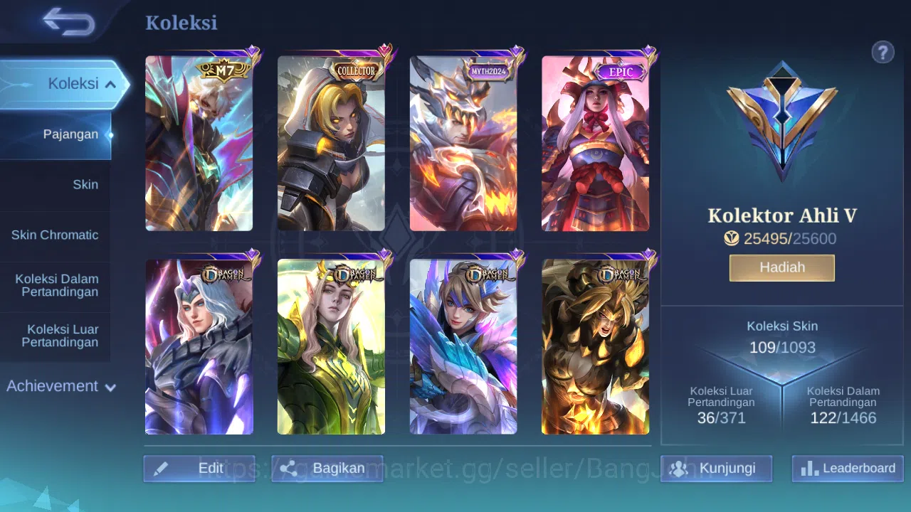 Mobile Legends: Bang Bang Accounts Hero 86 Skin 109 | M7 Granger | CC Nata | Dtamer E image 3