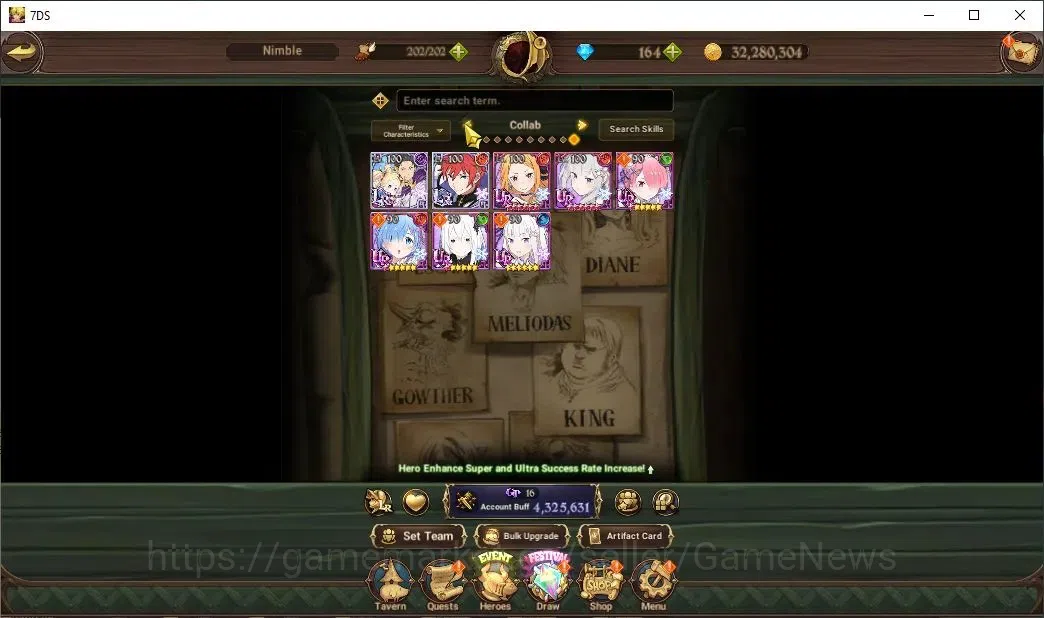 The Seven Deadly Sins: Grand Cross Accounts ASIA|4M CC|164 DM|9 LR+10 UR+Collab ReZero|Roxy4/6 image 4