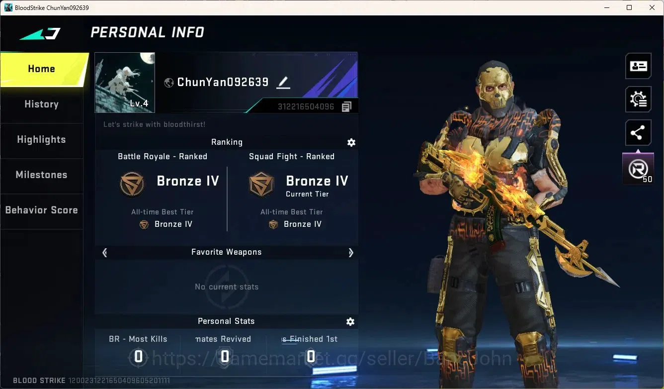 Blood Strike Accounts ASIA | Collab AK47 (7DS) | Ultra HANK|Collab Ethan image 2