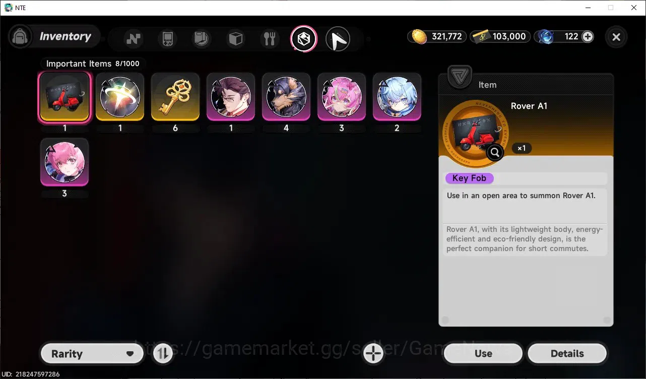 Neverness to Everness Accounts Global NA|HL 8|TL1|2 SSR 1 Limit[Chaos+Outfit],Baicang|2 Selector|Overcast&Underboss 16